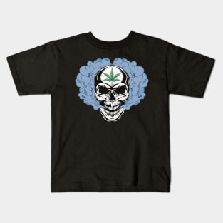 Smoking skull Kids T-Shirt